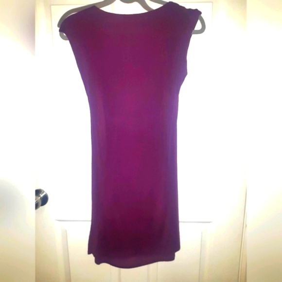 (M)💜Guess Purple Draped Mini Dress💜 ptp13"×L34" - Picture 7 of 7